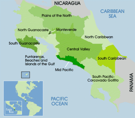 Costa Rica map