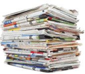 newspapers stack