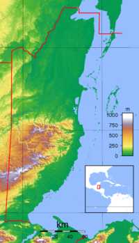 Belize topographic map